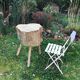 Solid wooden log console table