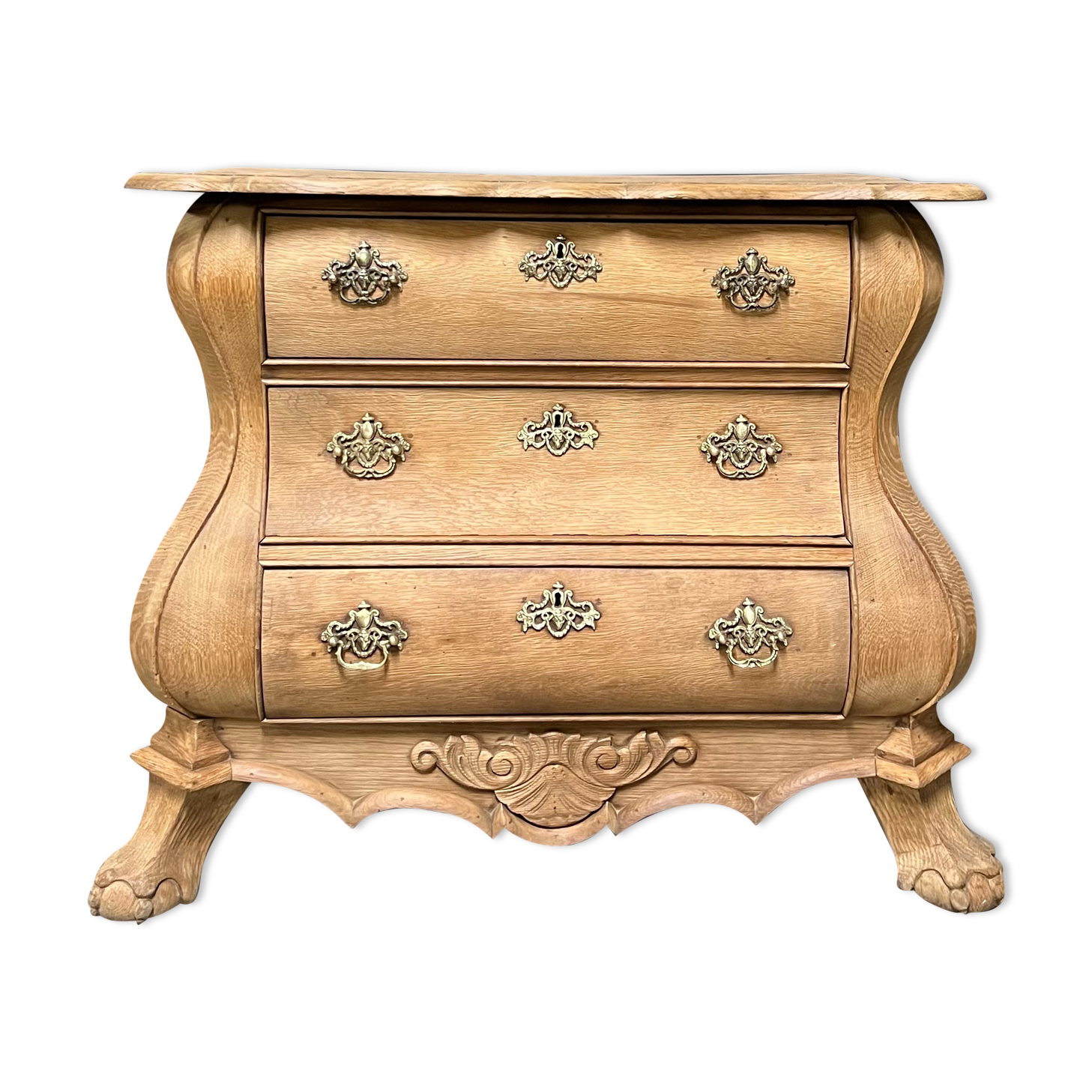 Dutch chest of drawers XIX th in raw oak