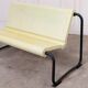 Rare Willy Guhl two-seater bench, original yellow patina, 1960.