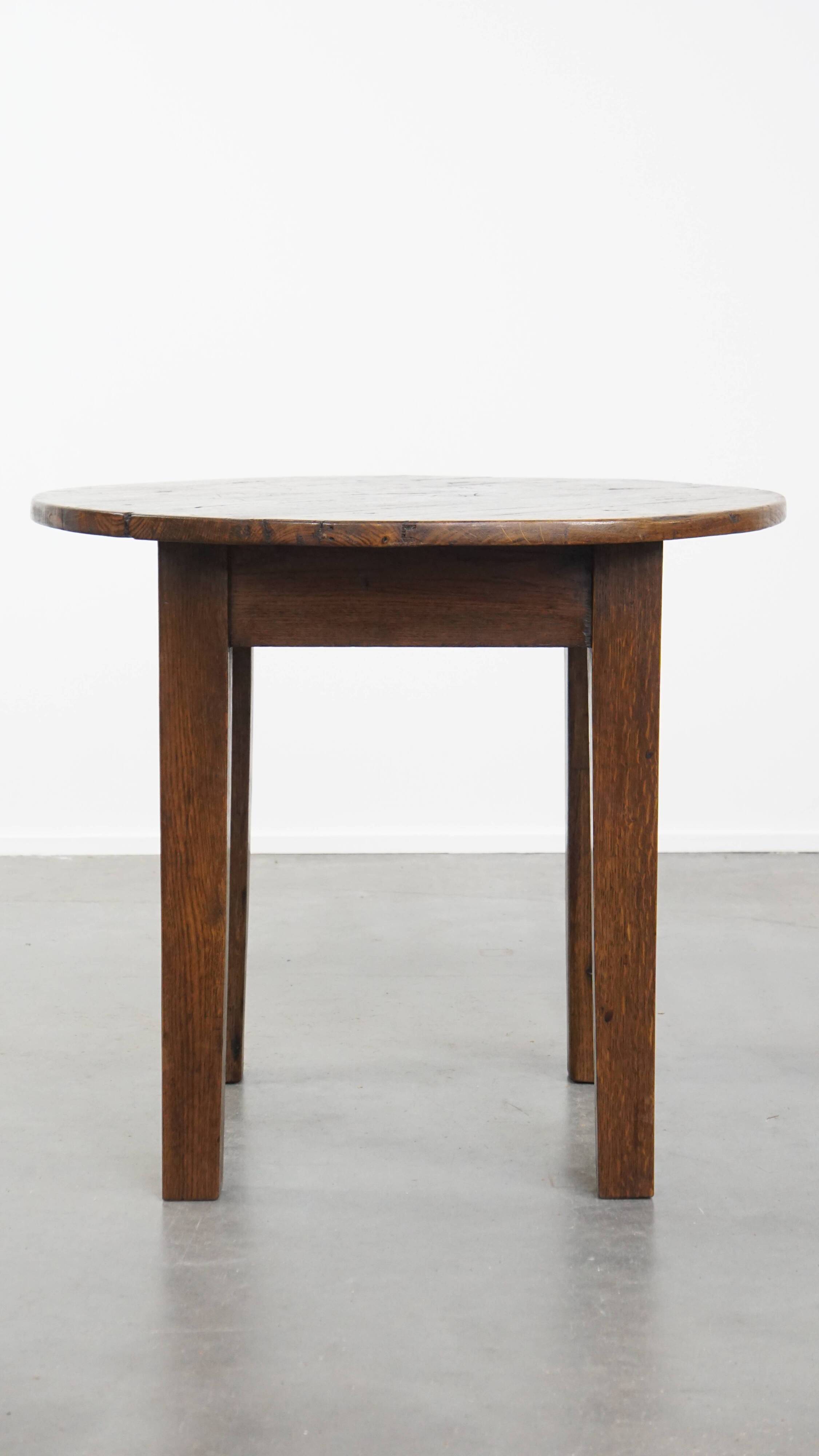 Table d'appoint anglaise ancienne de la fin du XIXe siècle en chêne