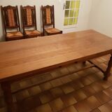 Rectangular oak farm table