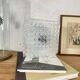 Large square wall lamp ceiling light transparent glass vintage fixture