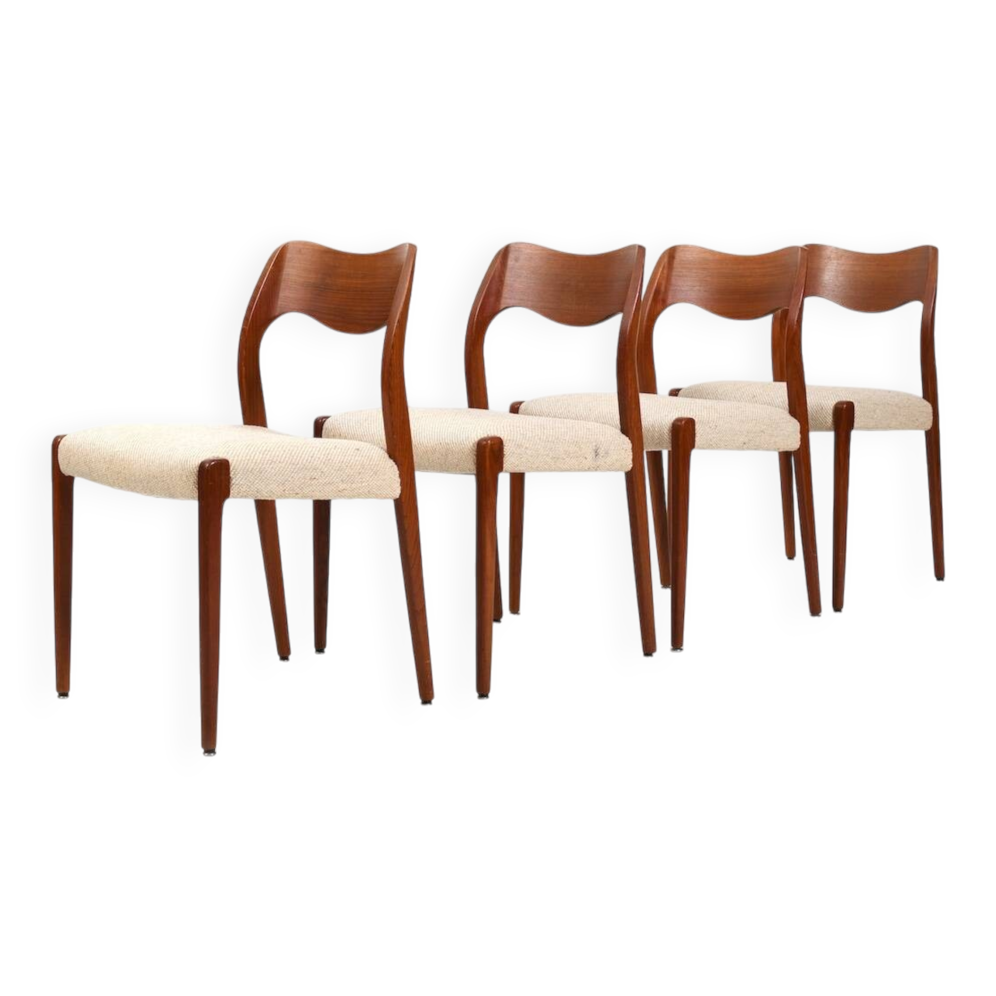 Set of Four Chairs by Niels Otto Møller Model No.71