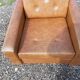 Fauteuil années 60 skai marron