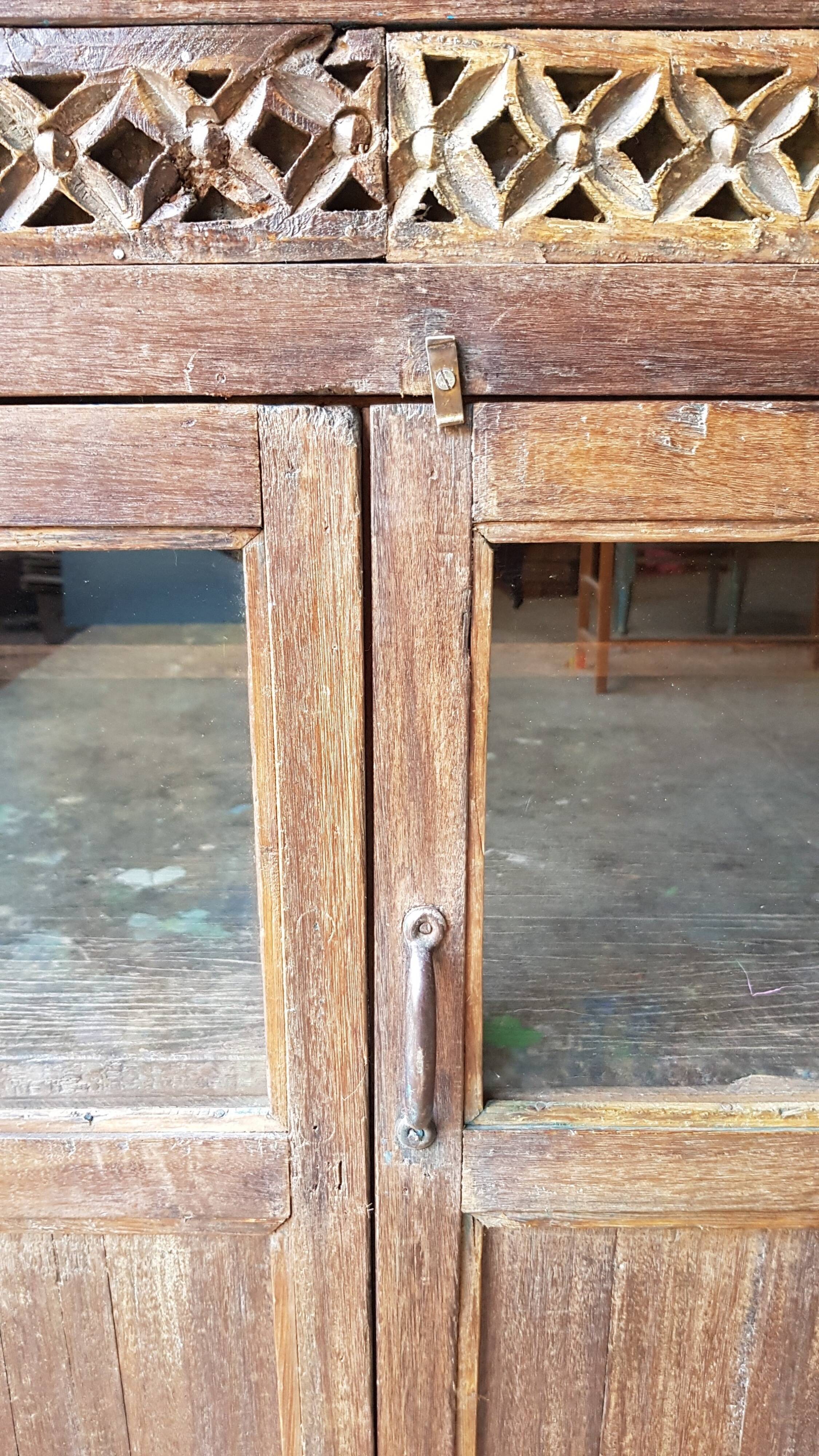 Ancient tribal buffet in Burmese teak