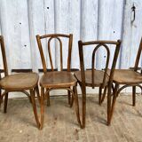 Baumann curved wood bistro chairs
