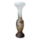 Art Deco glass paste vase signed Macau, Gallé inspiration, plant decoration