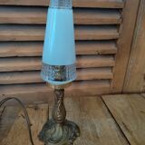 Art deco lamp living room bronze tulip glass diamond tip ch 1122215