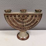 Three-armed ceramic candlestick. Denmark 1970s