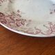 Set of 6 antique red Terre de Fer plates St Amand Hamage model
