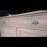High-style Louis Philippe buffet in solid oak from the 19th century.