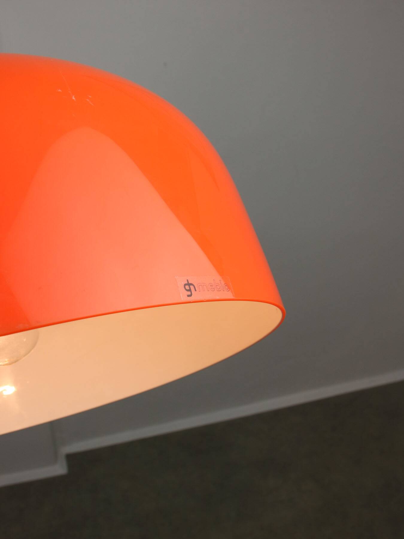 Space Age Orange Pendant Lamp from Guzzini, 1960s
