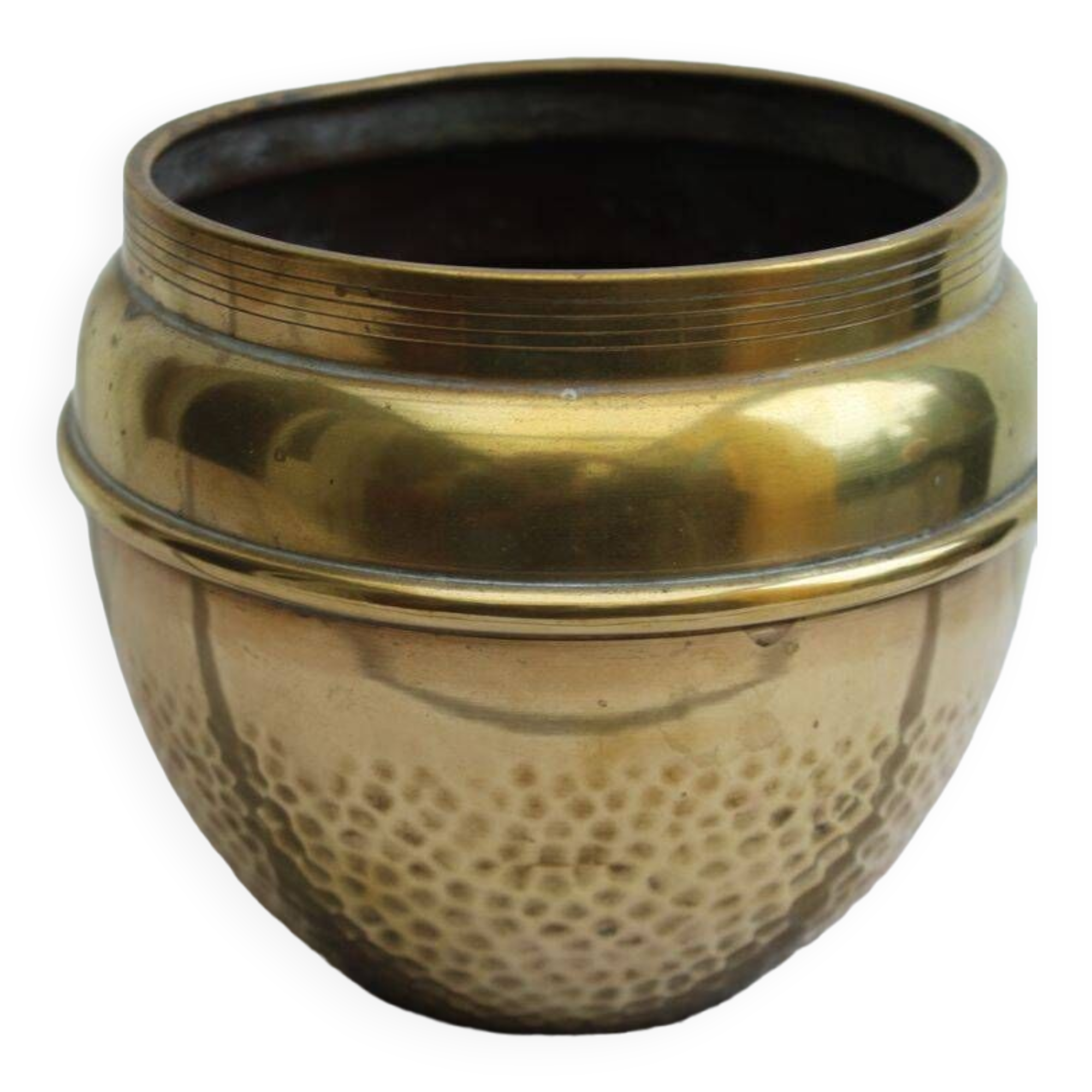 Cache-pot en laiton doré