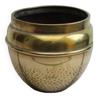 Gold brass plant pot