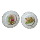 2 Assiettes décoratives à rebord ajourés