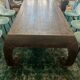 Large antique Chinese black table made of patinated solid wood.