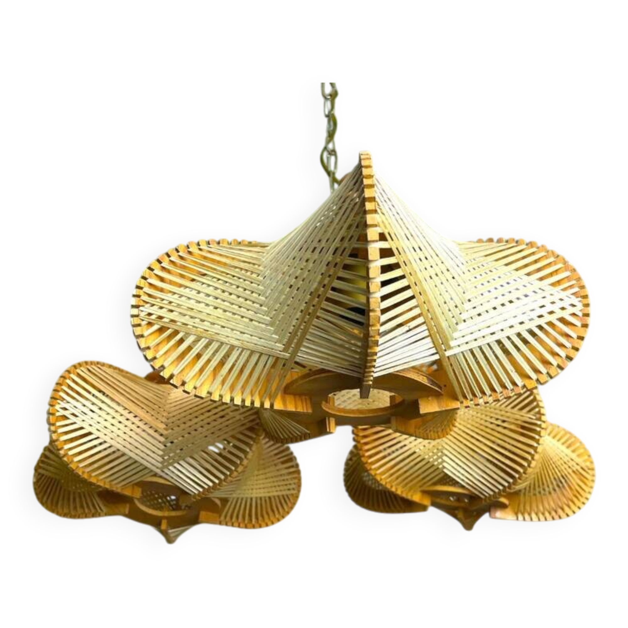 Rustic wooden chandelier