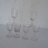 6 two verres all different bistrot alcool early 20th pv