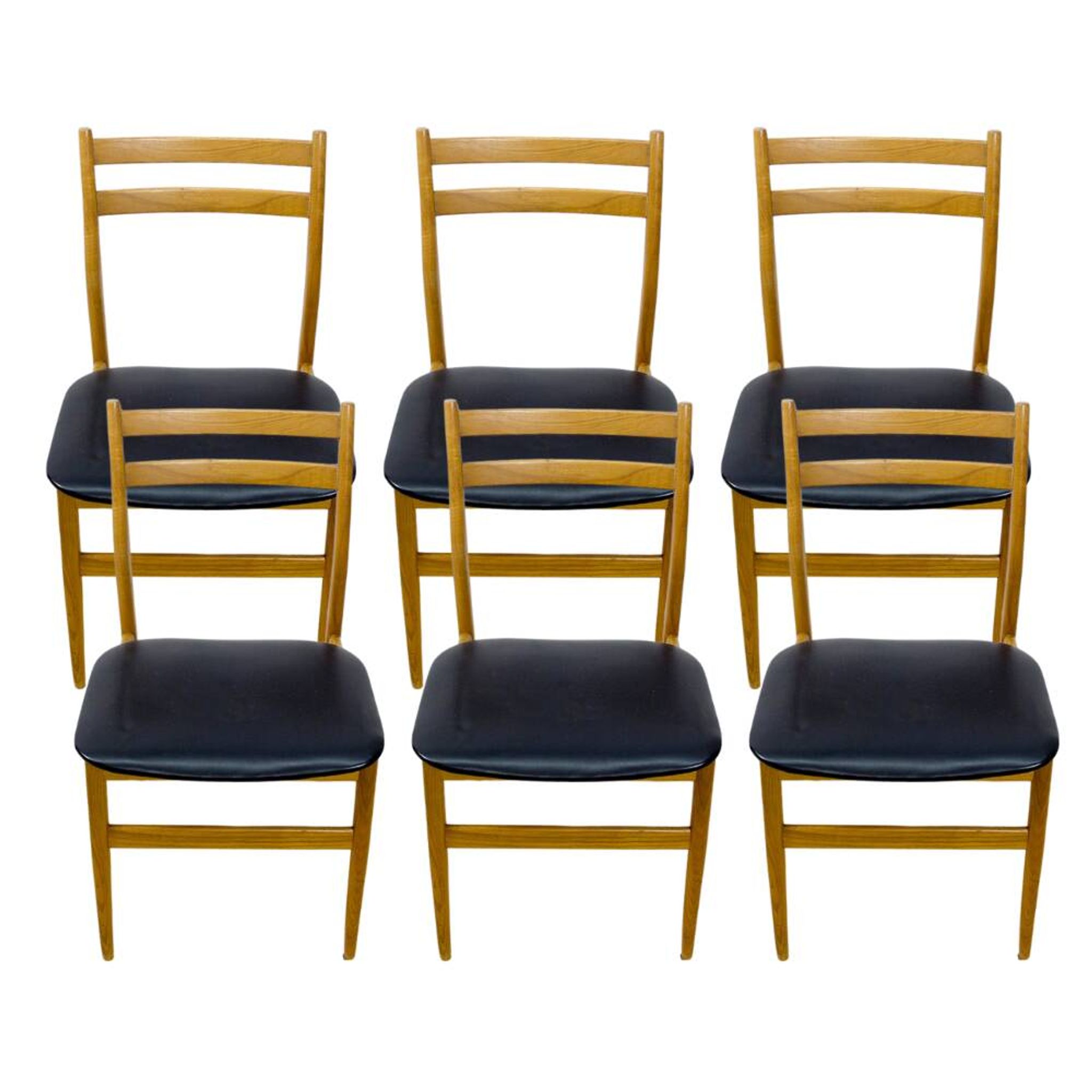 Scandinavian Ash Chairs, 1960s, Set of 6