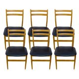 Scandinavian Ash Chairs, 1960s, Set of 6