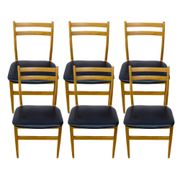 Scandinavian Ash Chairs, 1960s, Set of 6