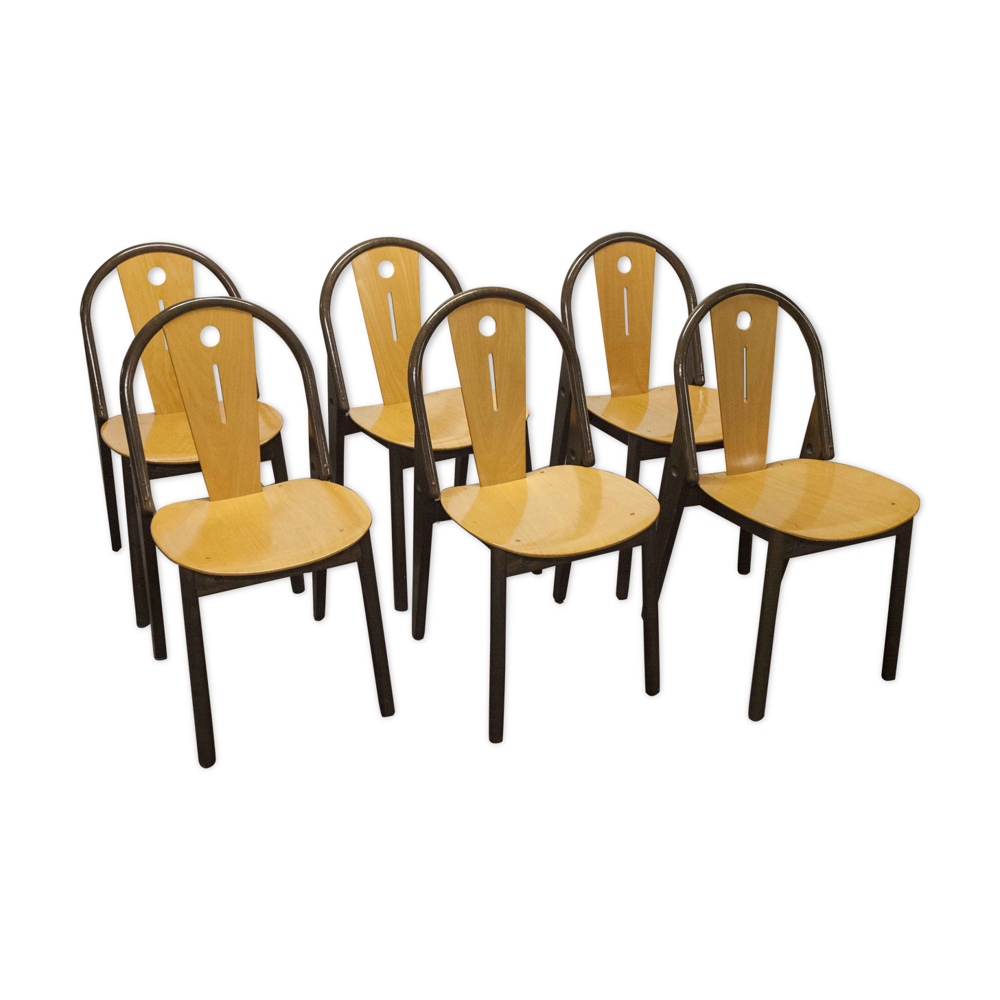 6 Baumann "transit" chairs 1990s