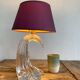 Moulded glass lamp, fabric cable 2 m