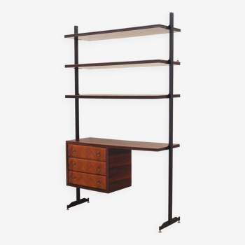 Rosewood bookcase, Italian design, 1970s, production: Italy