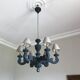 Solid wood chandelier from the 50's