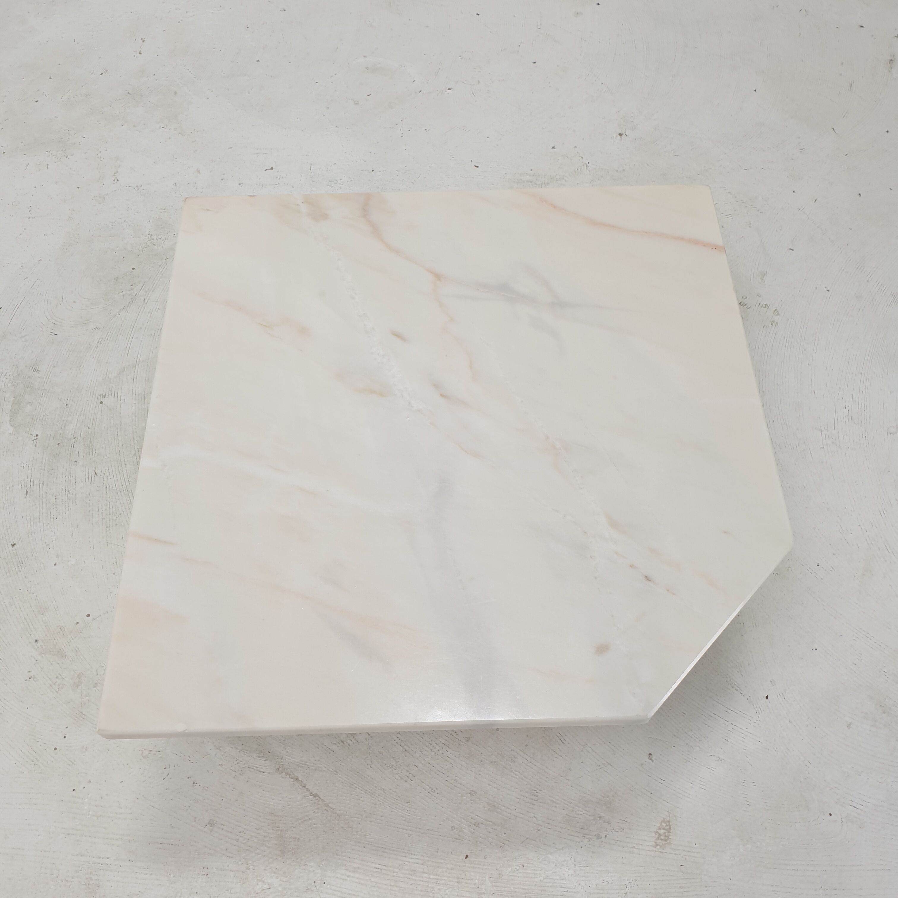 Set of 2 italian marble side tables, 1980's