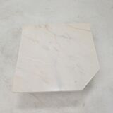 Set of 2 italian marble side tables, 1980's