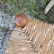Vintage straw bench