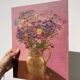 Bouquet de fleurs tableau peinture à l’huile