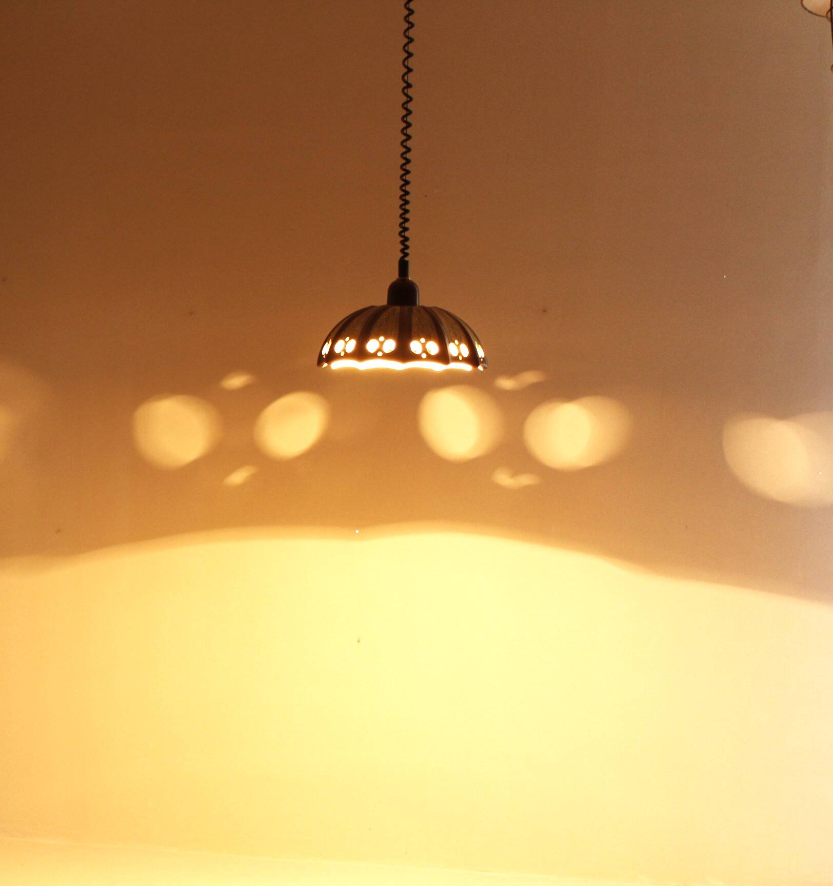 Fat Lava Ceramic Pendant Light from Pan Leuchten, 1970s