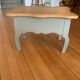 Table basse vintage en chêne, forme libre