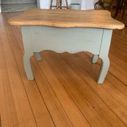 Table basse vintage en chêne, forme libre