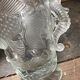 Art Deco crystal vase fish and hypocampes
