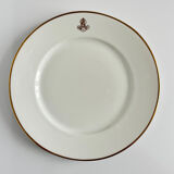 Set of monogrammed plates with gilt edges | E. Bourgeois | Late 19th century