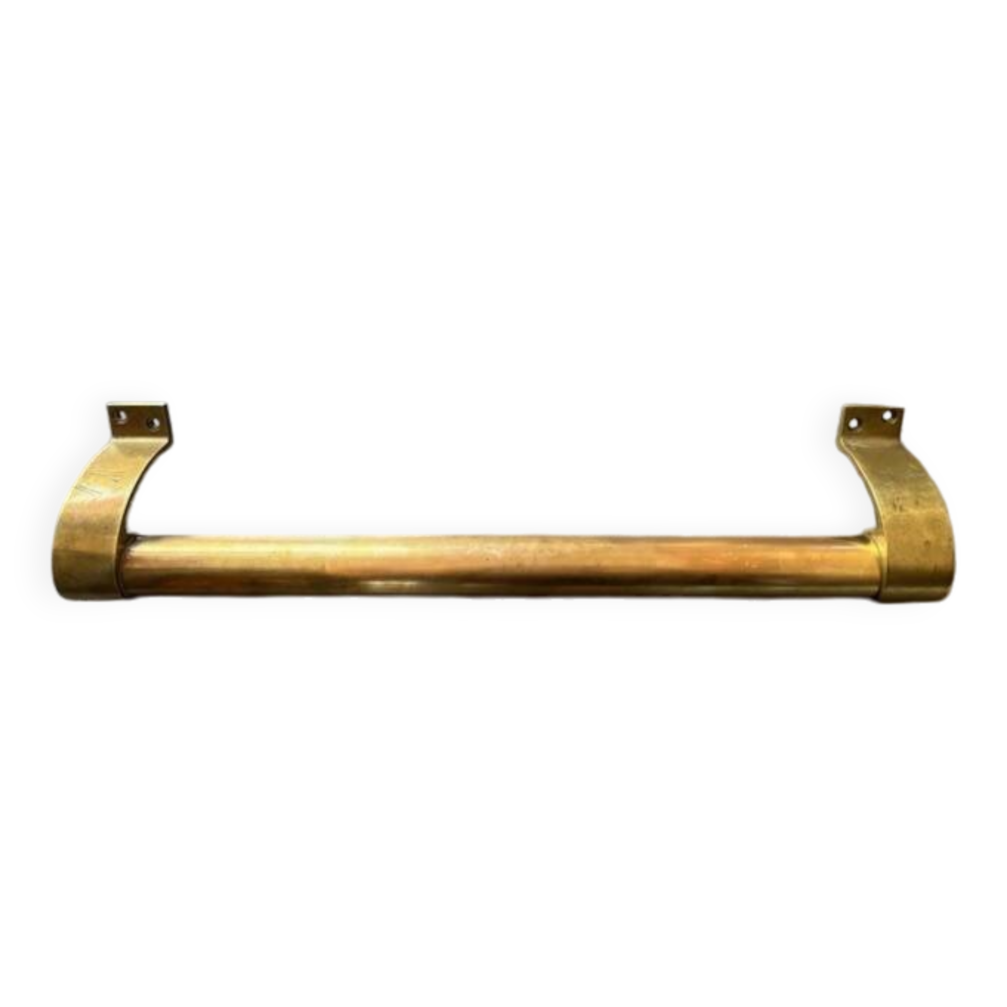 Commercial door handle in brass and bronze