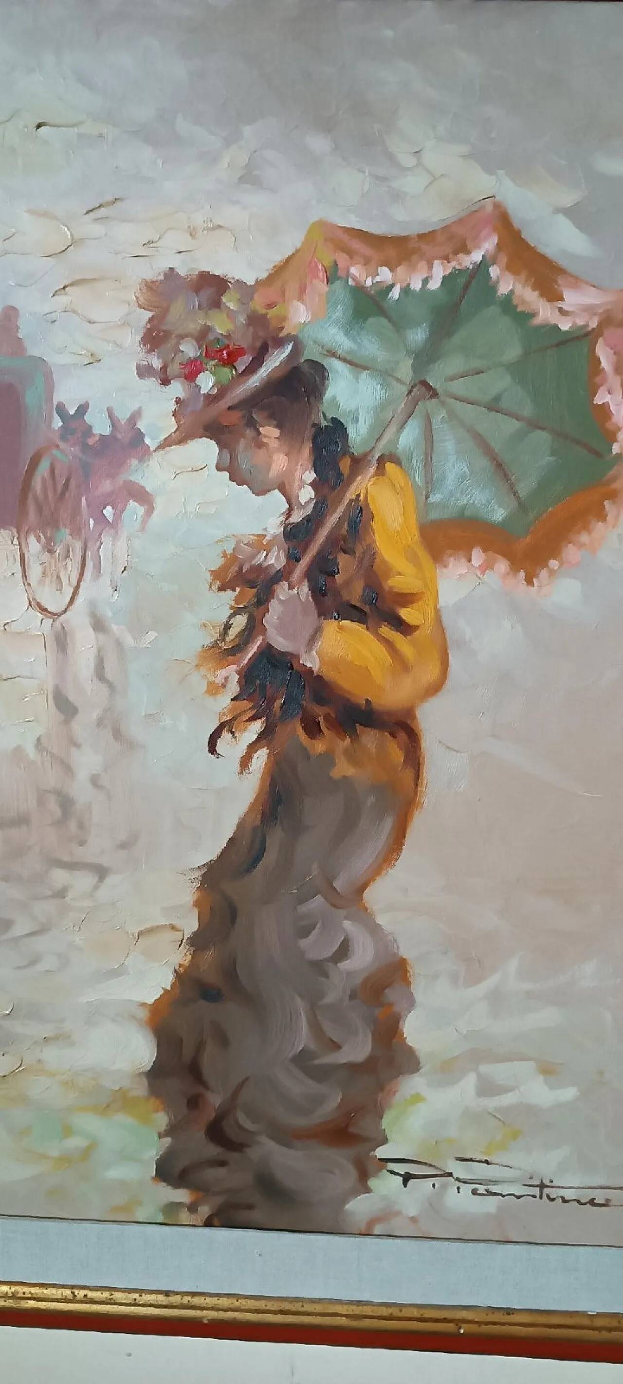 Parisian Scene by Pietro Pantino, oil on canvas, 20th century