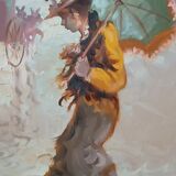 Parisian Scene by Pietro Pantino, oil on canvas, 20th century