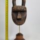 Toma passport mask, antique patinated wood, 16 cm, with stand