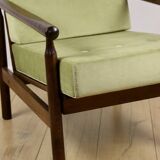 Stobrawa wooden armchair brown vintage olive - Bączyk - 2 pieces available