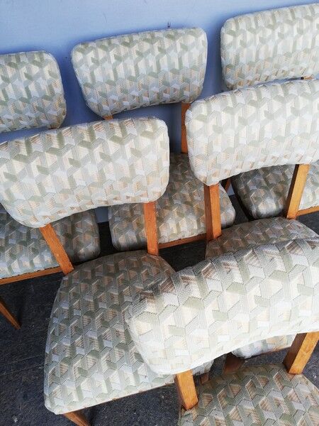 6 chaises bois massif 1940/50