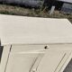 Small Parisian sideboard with one drawer and two doors, white lacquered
