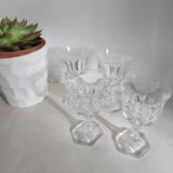 Set of 4 white wine glasses in Chaumont crystal from Cristal d'Arques.