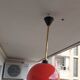 Vintage hanging lamp in red opaline of the 50/60