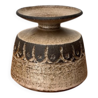 Danish Scandinavian pottery vase from the mid-century Lovemose Denmark, 1960s.