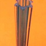 1970s Soliflore vase Transparent / turquoise glass