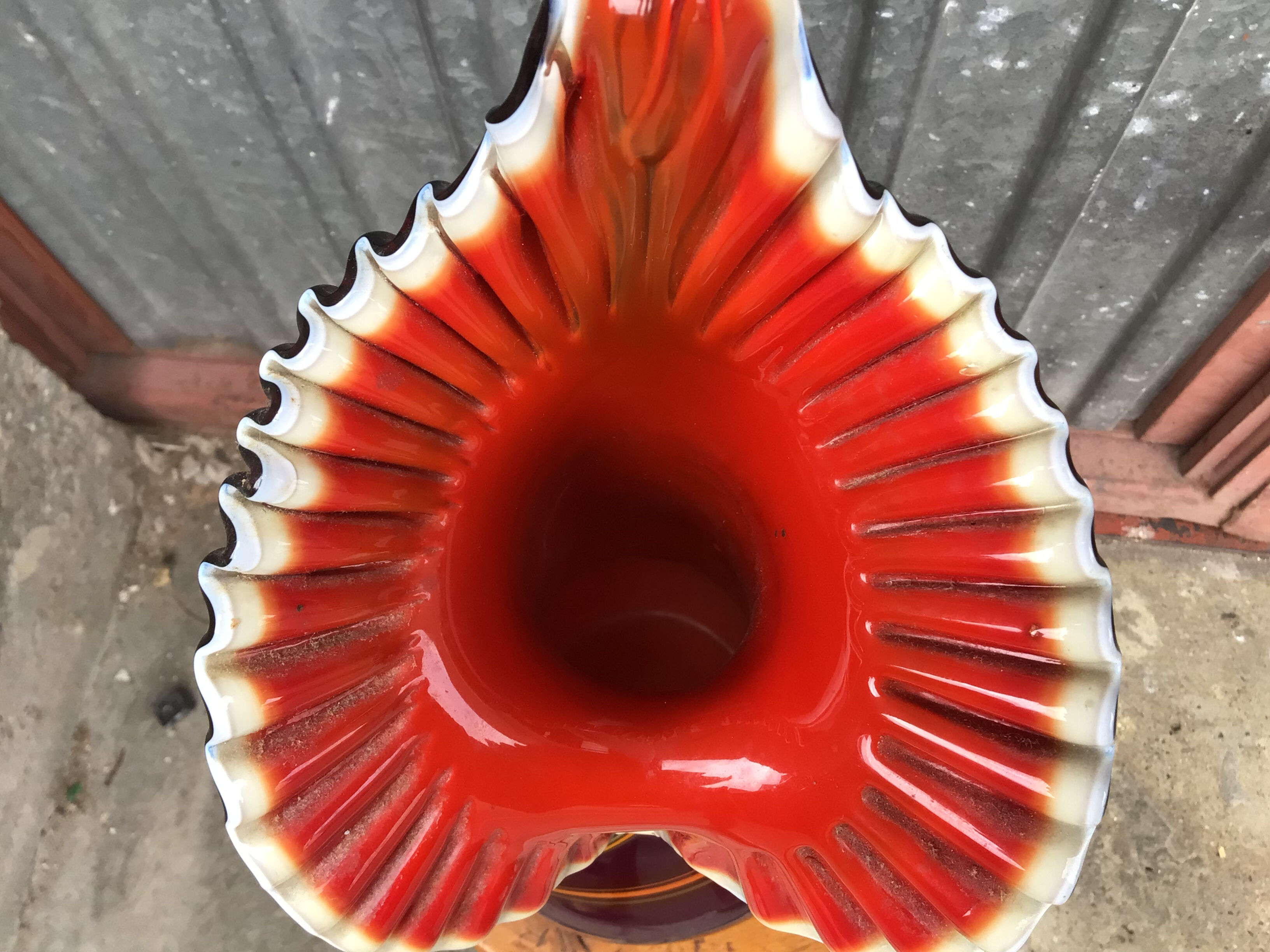 Spectacular Vase Murano vintage Shell 1950 blown